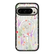 Google Pixel 9 Pro Impact Magnetic Case the meadow / floral watercolor illustration pattern on clear background