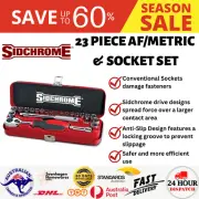 SIDCHROME 23 PIECE AF/METRIC & SOCKET SET SCMT12110 - AUSTRALIA BRAND