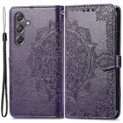 For Samsung Galaxy A15 4G/A15 5G Case Leather Embossed Mandala Pattern Phone Cover