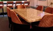 Custom Made Rose Quartz Stone Dining Table Top Crystal Gemstone Hallway Decors