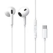Baseus Encok CZ17 Semi-In-Ear Wired Earphones USB Type-C Earbud Wired w/ Mic Control - White
