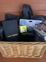 Gift Basket for Men Birthday Thank You Gift Box Trimmer & SPA Soap Candle Vegan