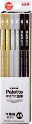 Uni Mitsubishi Pencil ‎K56174B Palette 4B Black 1 Dozen 12pcs From Japan