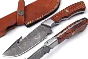 Hunting Knife Fixed Blade Camping Knife Outdoor Activities With Leather Sheath
