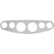 6 Gauge Universal Dash Insert, 3-3/8 Inch, Engine Turned