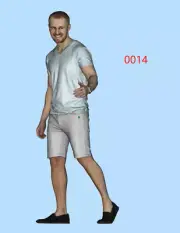 Resin 1:24 1:43 1:64 1:87 White Vest Man Painted Figure Scene Props For Car Toys