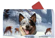 Australian Cattle Dog Winter Wonderland Mail Box Cover