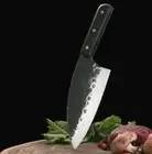 Full Tang Cleaver Knife Handmade Forged Steel Wood Handle Chef Slicing Butcher L