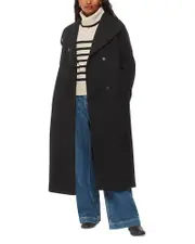 Whistles Petite Morgan Funnel Neck Wool Coat