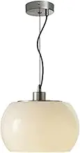 CJLWSLCO Modern Simple Single Head Cream Glass Chandeliers Bedroom Living Room Dining Room Study Front Decoration Hanging Lamp LED E27 Light Source Pendant Light Modern Simple Household Lighting Fixtu