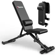 PASYOU Adjustable Weight Bench Full Body Workout Multi-Purpose Foldable Incli...