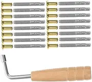 GREENADSCAPE 1 Set String Lyre Harp Tuning Pin and Shaped Wrench Accessories for Stringed Instruments Durable Easy to Install High Reliability Lyre Harp Maintenance Tools