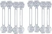 HIGHROCK Child Safety Cabinet Locks (8 Pack) with Strong Adhesive- Baby Proofing Latches Lock for Drawers, Toilet Seat, Fridge (L)