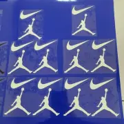 Vynil logo HTV IRON ON 20 Pcs 2"×1"jumpman-2"×1/2" Check approx White