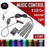 CAR INTERIOR LED LIGHT STRIP RGB MUSIC CONTROL DECORATION AT