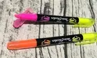 2x Pentel Highlighter Pens Twin Checker Double-Sided Yellow Pink Marker Gift Tip