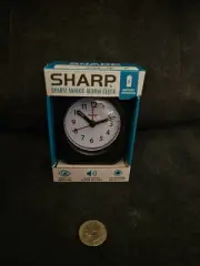 SHARP Quartz Analog Alarm CLOCK Ascending Alarm Backlight Easy to Read Dial NEW