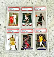 LEBRON JAMES COLLECTION TOPPS ROOKIE #221 PANINI PRIZM SP AUTHENTIC CHROME PSA 9