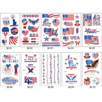 在飛比找蝦皮購物優惠-34 M 美國 獨立日 USA 美國 國旗 老鷹 紋身貼紙 
