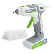 WORKPRO 7.2V Cordless Hot Melt Glue Gun, Rechargeable Fast Preheating Glue Gu