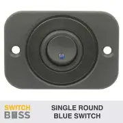 MINI ROUND TOGGLE SWITCH - BLUE LED with Flush Mount Panel 12v On Off SPST