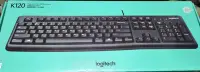 在飛比找Yahoo!奇摩拍賣優惠-羅技 logitech K120 有線鍵盤 USB 鍵盤 電