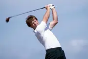 Tom Watson of the United States in action during the British Open - Old Photo