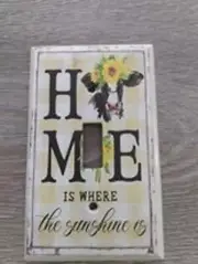 cow sunflower Decorative Light Switch Cover Home Vintage Farmstyle primitive