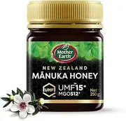 Mother Earth UMF 15+ (MGO 512) Manuka Honey, 250g | Premium, Authentic, Monofloral UMF Certified Manuka Honey from New Zealand. Exceptional Natural Sweetener For General Health and Wellbeing