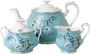 Royal Albert 100 Years 1950 3-Piece Set (Teapot, Sugar & Creamer), Festival