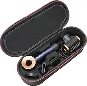 RLSOCO Hard Case for Dyson Supersonic Hair Dryer Iron/Fuchsia-Fits All Hair Dryer Accessories (Black)