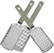 Ipetboom 3Pcs Stainless Steel Grater Set Handheld Cheese Grater Vegetable Shredder Lemon Zester Efficient Kitchen Tools for Potatoes Carrots More