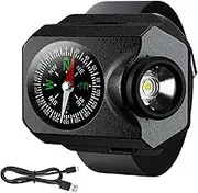 Wrist Light - Hand fre Running Light, Waterproof Mountaineering, Rechargeable Dimming LED | 5-Level Adjustable Brightness, Night Walking Companion, Hiking Safety Gear