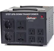 LiteFuze LT-5000 Step Up & Down 5000 Watt Heavy Duty Voltage Transformer