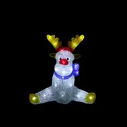 Acrylic Sitting Red Nose Reindeer