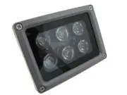 6*LED 850nm IR Infrared Power LED Light For night verison camera security 12VDC