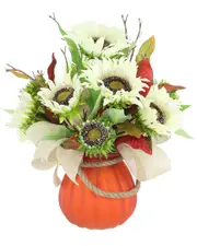 Creative Displays Modern Fall Arrangement with Sunflowers & Bows