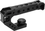 SLR Camera Top Handle,Mirrorless Ergonomic Camera Handle Grip,Multiple Screw Ports Cold Shoe Adapter Mount Hand Held Stabilizer