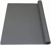 Extra Large Multipurpose Silicone Nonstick Pastry Mat, Heat Resistant Nonskid Counter Mat, Table Mat, 23.6''15.75'' (XL, Dark Gray)