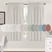 Natural Linen Curtains Linen Textured Semi Sheer Curtain Light Filtering 52"x63"