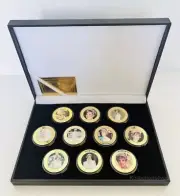 Princess DIANA 10pc Coin Set, Gold Plated Commemorative People’s Princess Bundle