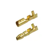 Narva 5.0mm Bullet Male and Female Terminal non-insulated brass 2 Packs of 100