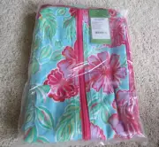 NWT Lilly Pulitzer Travel Hanging Garment Bag Shorely Blue Floral Print
