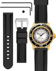 [Ocdin] 22 MM Watch Band for Blancpain X Swatch Silicone Replacement Strap with Hex Spanner Compatible with Bioceramic SCUBA Fifty Fathoms
