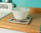 Trivet Breeze Block, midcentury kitchen, kitchenware, serving plate, retro decor