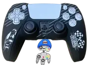 Silicone Cover For PS5 Controller Case Skin - White Racer