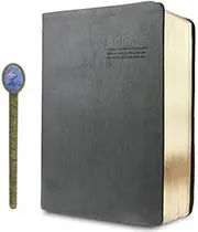 Soft Faux Leather Thick 640 Pages Blank A5 DaiBible Study Diaries Drawing Sketchbook Scrapbook Life Records Best for Two Years Writing(Gold Edge)