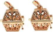 [KALLORY] Hollow Copper Diy Pendant Necklace Essential Oil Perfume Mini Bottle Case Aromatherapy Accessory Mother's Day