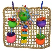 Super Bird Creations Seagrass Foraging Wall Bird Toy, L Bird Size, 4" x 14" x 14