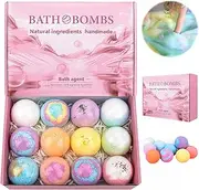 LAMCAN 12 Pack Bath Bombs, Bath Bombs Gift Set, Rich Lather, Home SPA. Foaming Gift Set, Suitable for Women, Moms, And Men